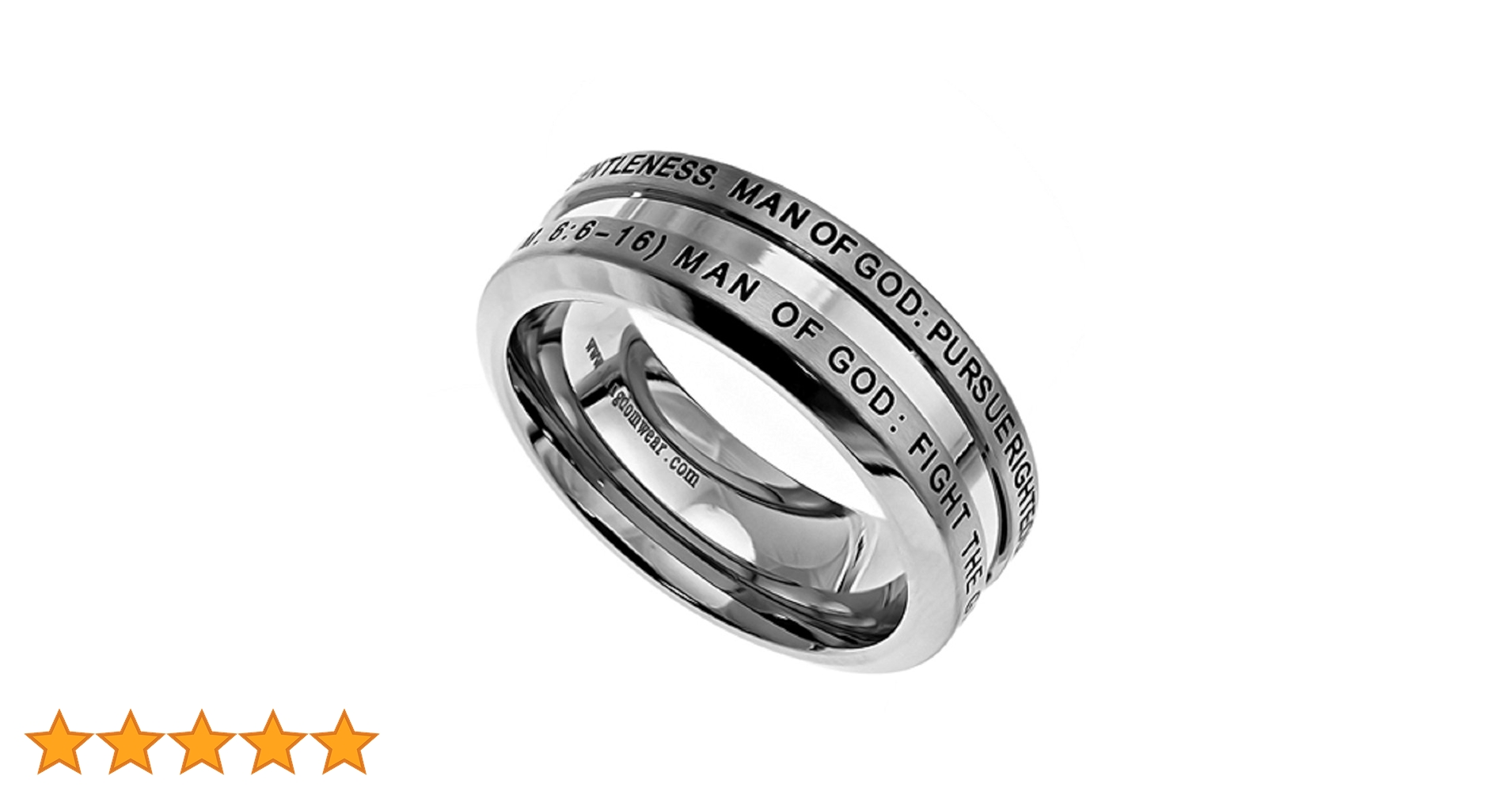 Spirit & Truth Solid Stainless Steel Christian Man of God